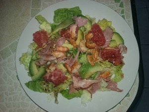 Salade asiatique au pamplemousse