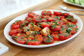 Tomates chaudes persillées