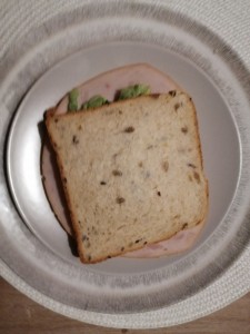 Sandwich jambon crudité