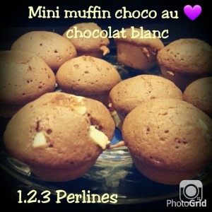 Mini muffin choco coeur chocolat blanc WW